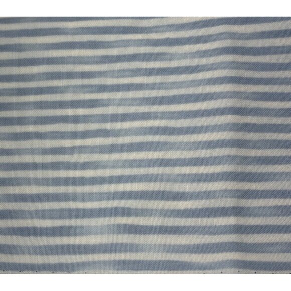 Blue & Blue Striped Cotton Fabric 10" x 42" Clothworks Sewing Crafts - Picture 7 of 10